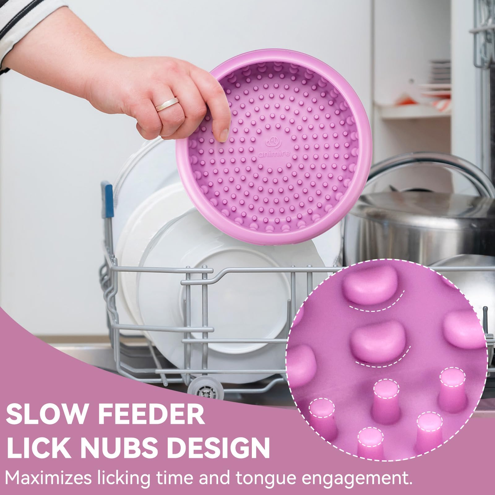Animire dishwasher-safe silicone ensures quick cleanup between sessions