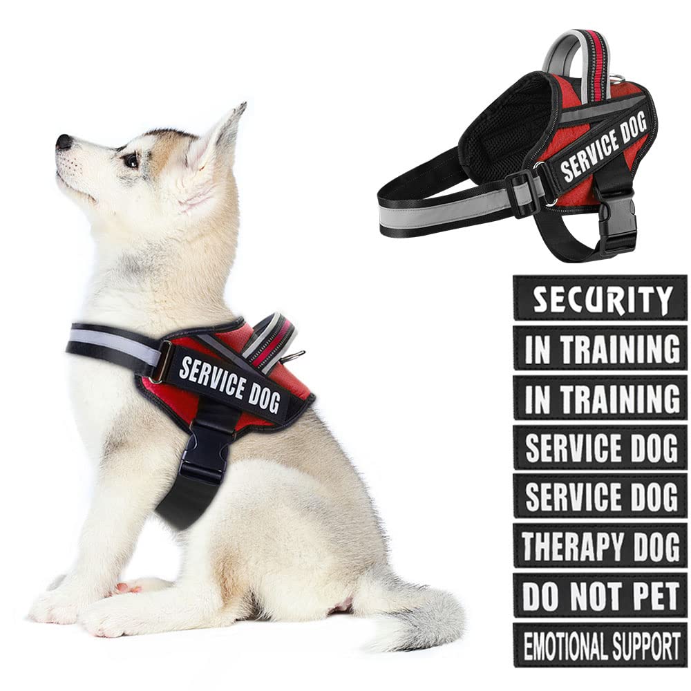 Animire dog harness patches set packshot showing customizable training patches for communication
