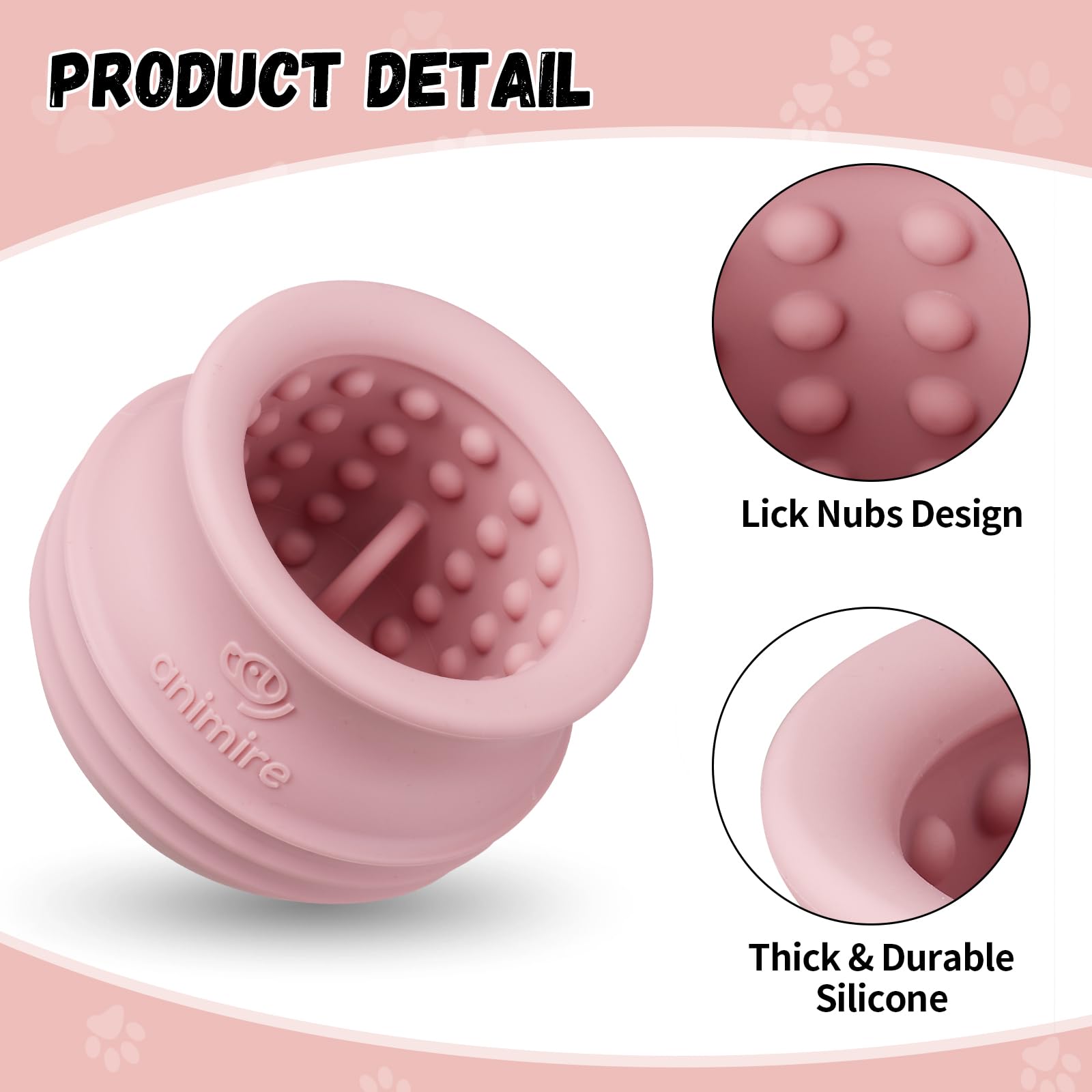 Animire pink floating fetch toy doubles as a chew and fetch item.