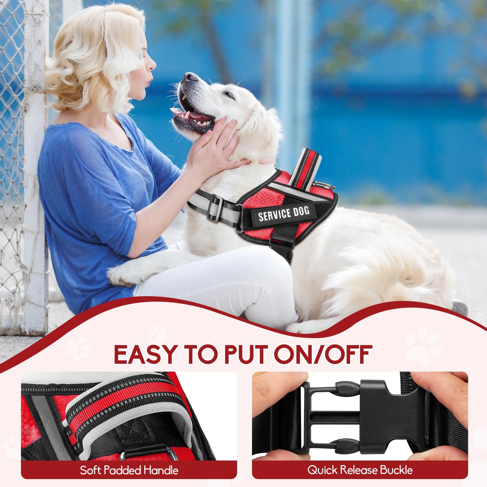 Animire leash with soft padded handle for comfortable gripping