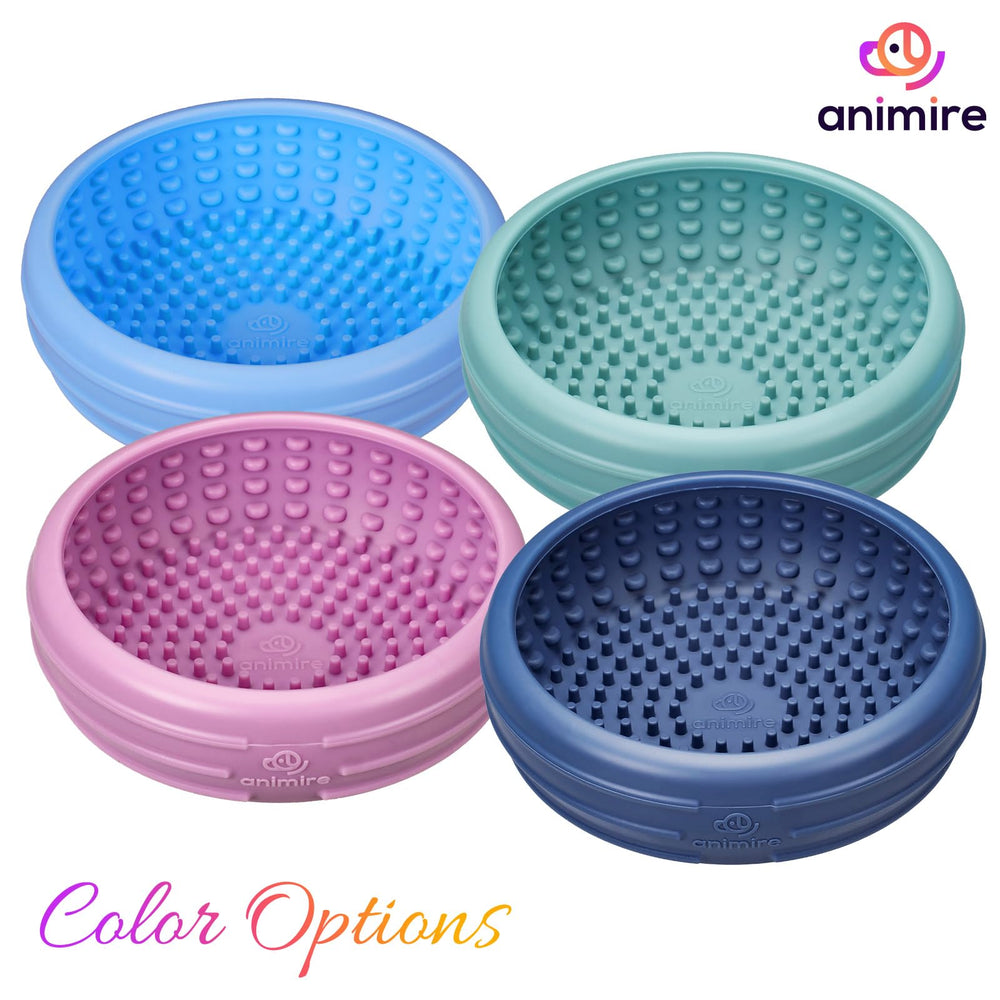 Animire pastel-purple bowl shown in everyday home use for training and enrichment