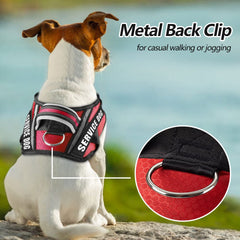Animire service dog harness D-ring handle closeup demonstrating secure control during walks