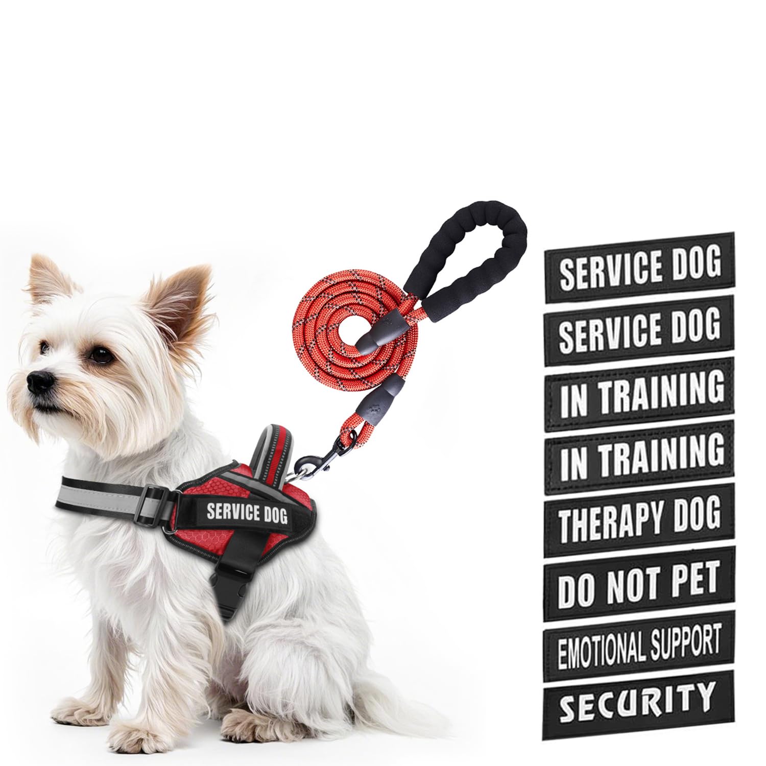 Animire service dog harness vest with padded straps for comfort