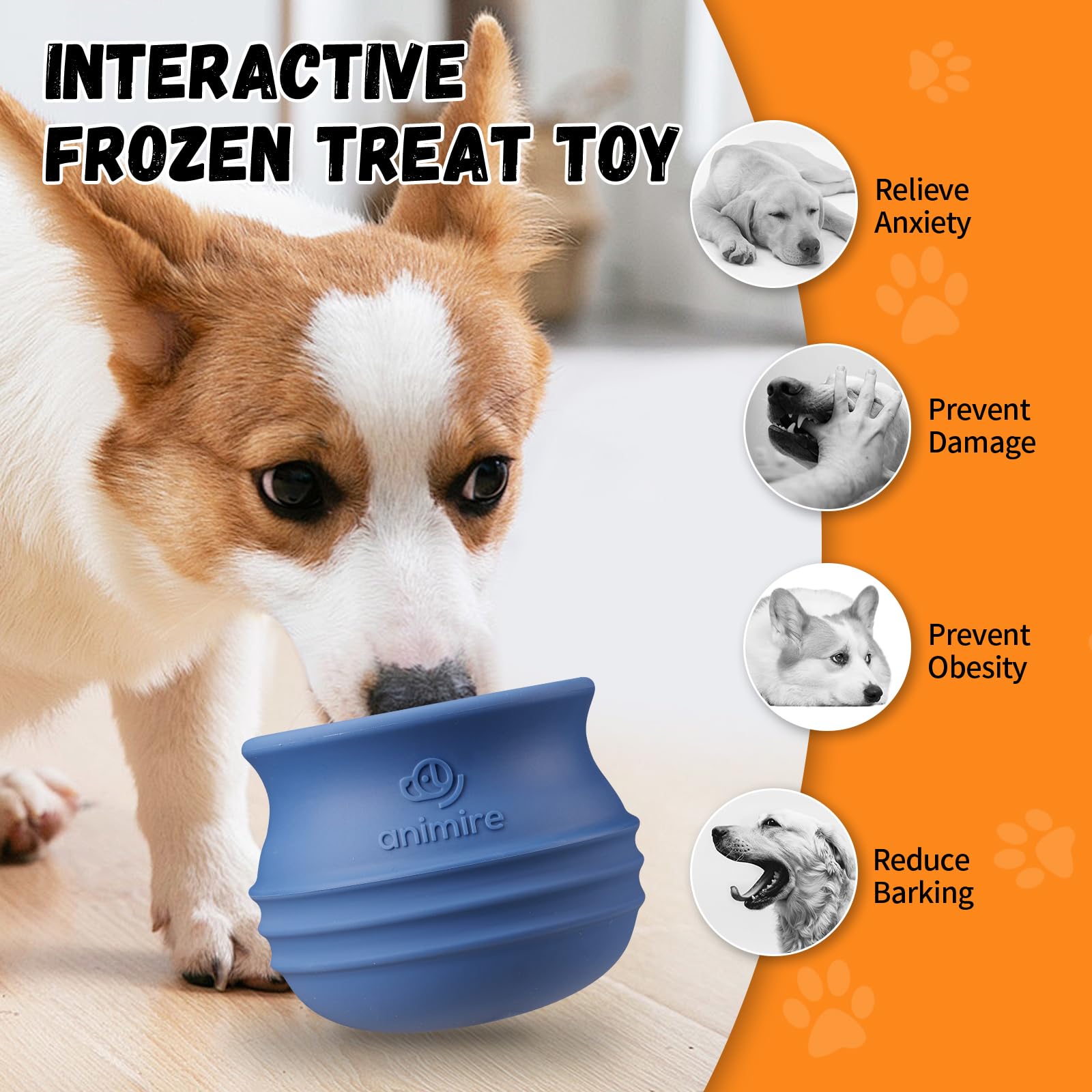 Animire silicone-dog-toy-bpa-free demonstrates durable chew-safety during play.