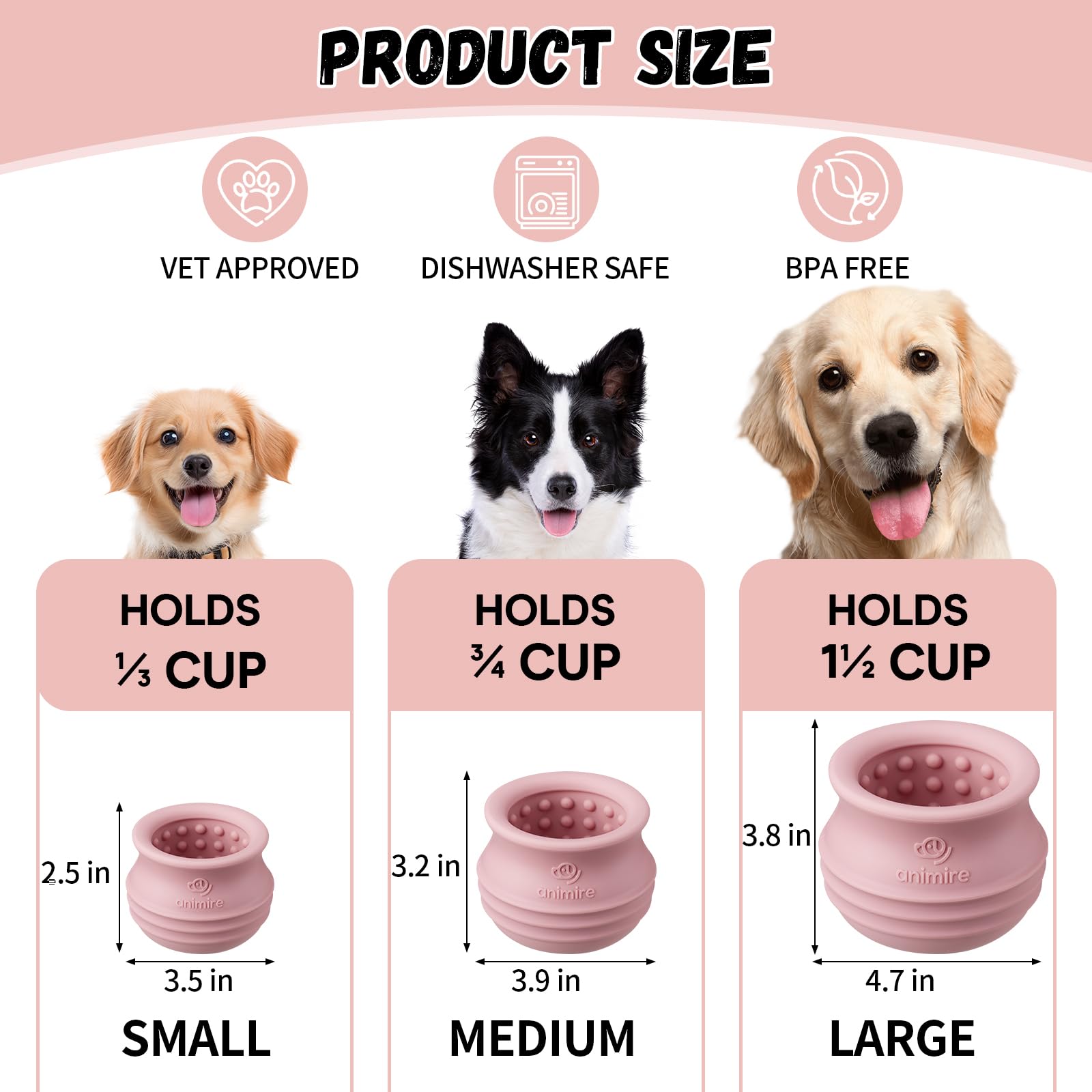 Animire toy with textured surface supports oral health during licking.