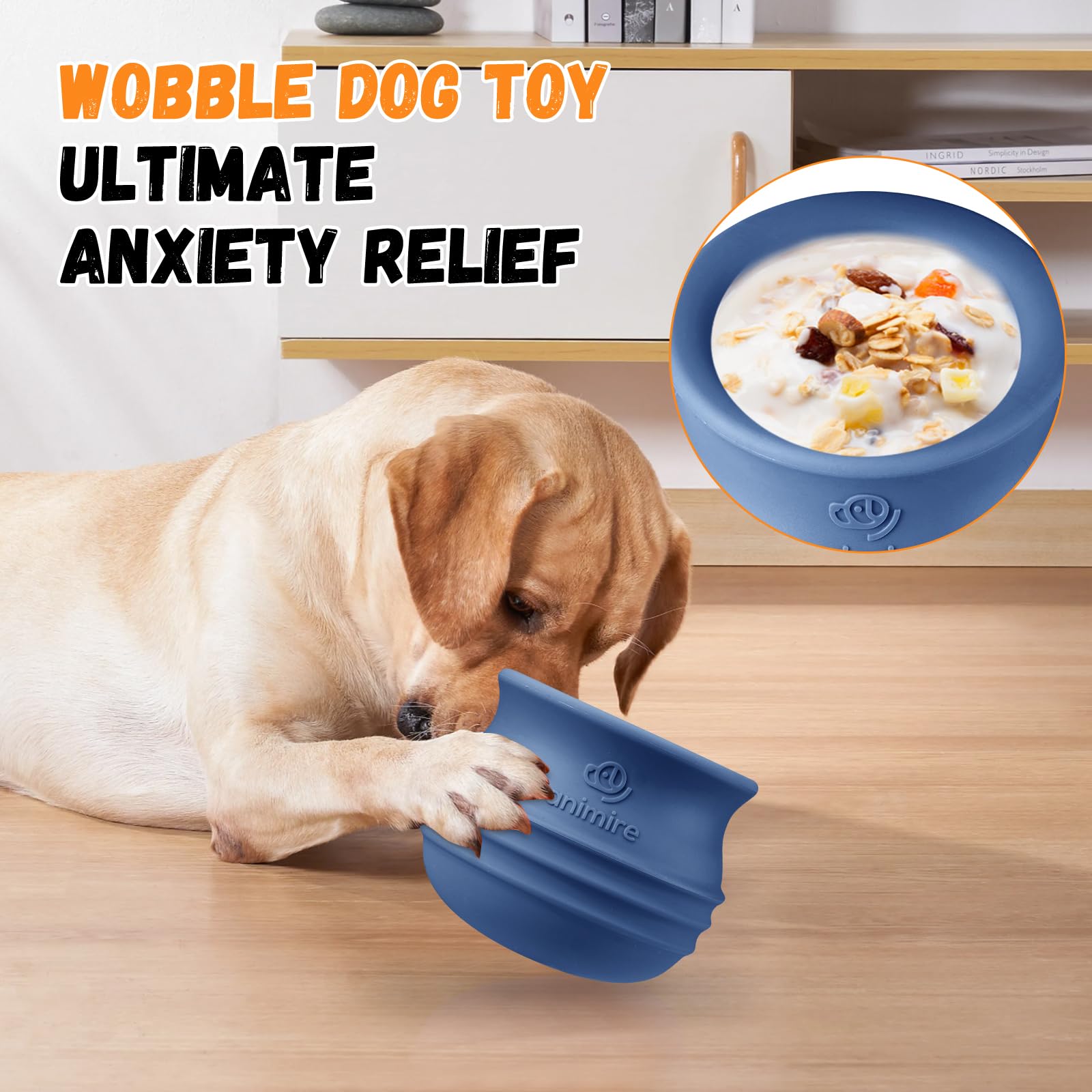 Animire treat-dispensing-toy-freeze-treats ideal for cold lick sessions on hot days.