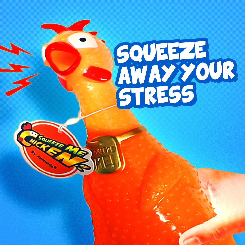 Animolds Squeeze Me Chicken kids laughing during playtime showcases kid-friendly fun
