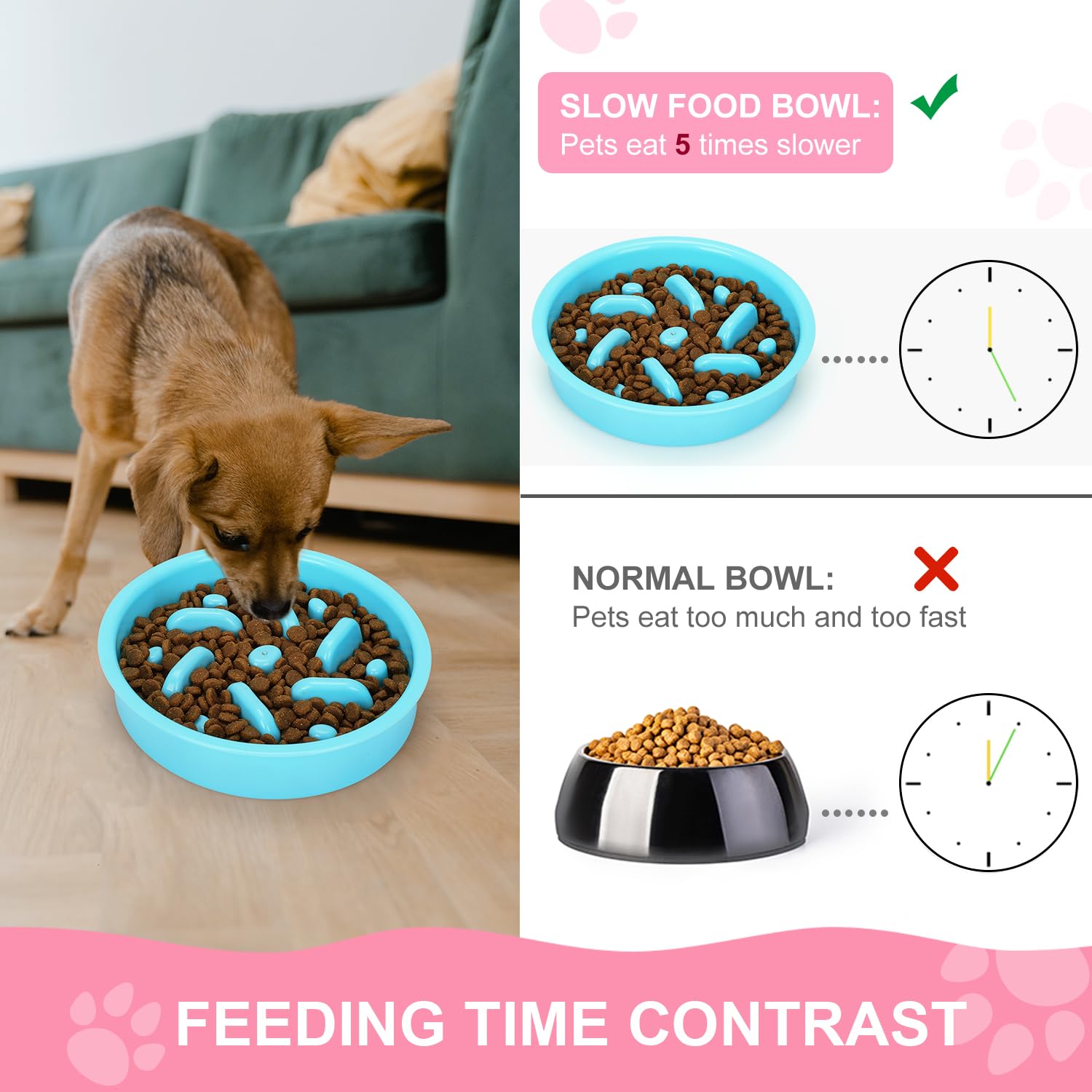 Anipaw 3-in-1 set shown with bowl, water dish, and mat for versatile feeding.