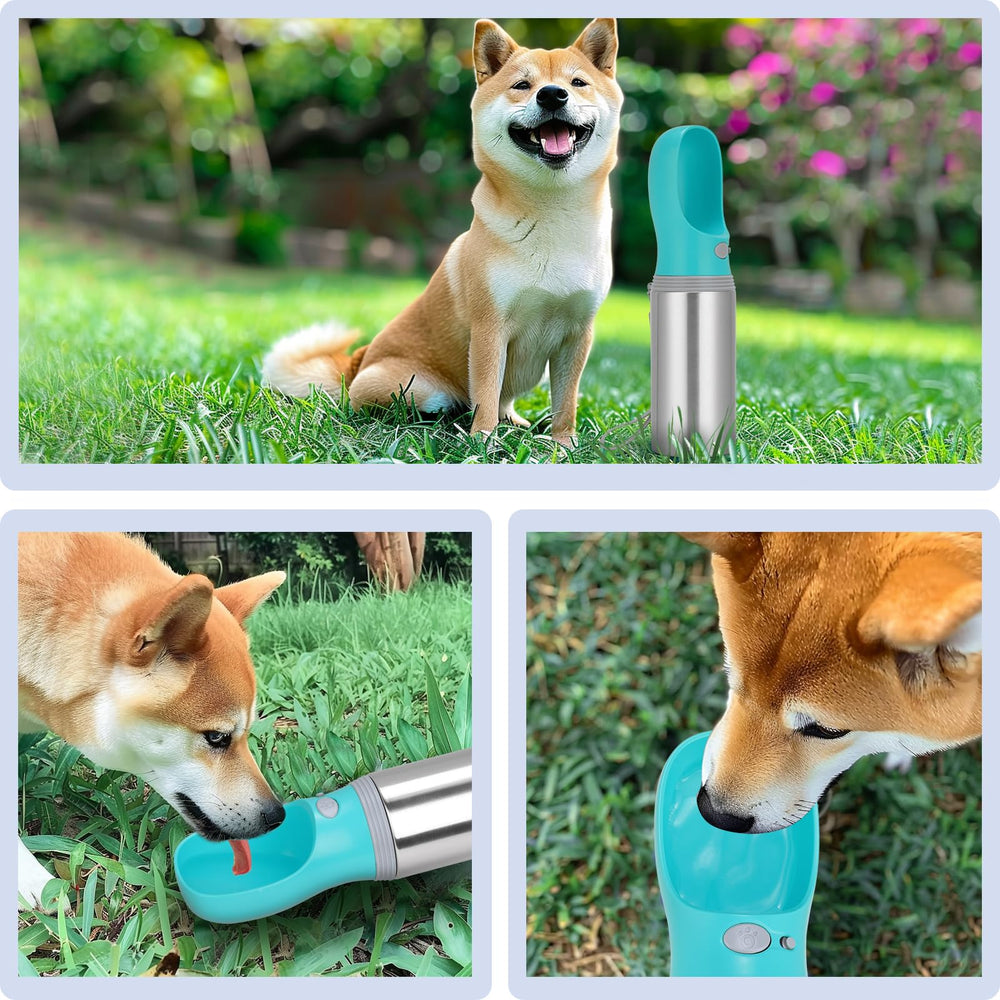 Anipaw compact bottle attached to a backpack represents a travel-ready hydration option.