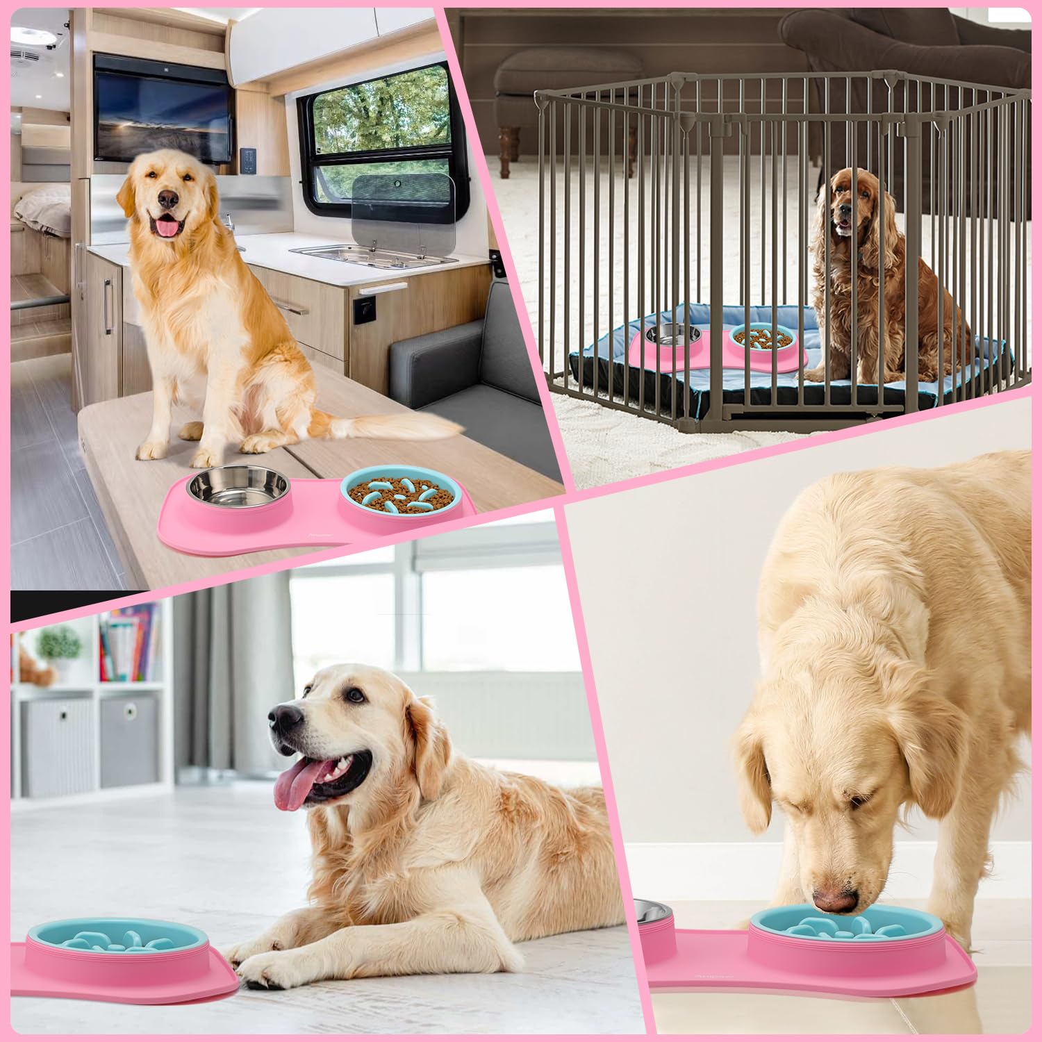 Anipaw pink and blue colorway showcases stylish design for pets and homes.