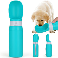 Anipaw portable dog water bottle 14oz front view for easy outdoor hydration
