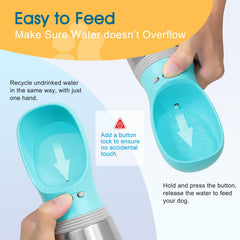 Anipaw built-in bowl provides instant drinking space for pets.
