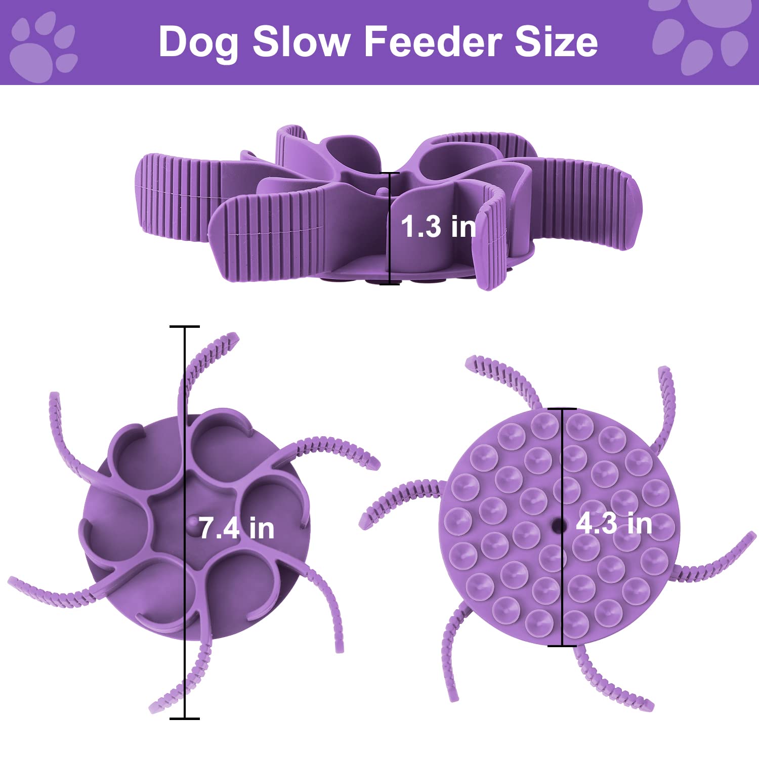 Anipaw purple slow feeder adds color to mealtime