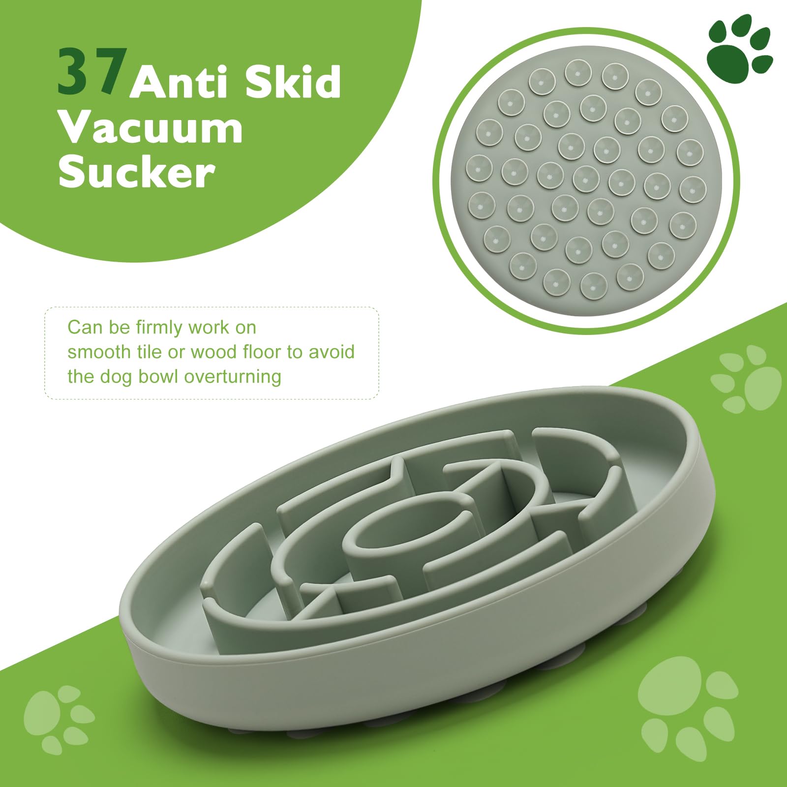 Anipaw silicone slow-feeder bowl material is non-toxic and odor-free.