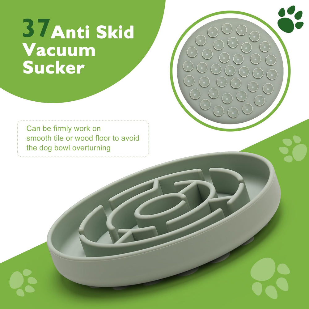Anipaw silicone slow-feeder bowl material is non-toxic and odor-free.