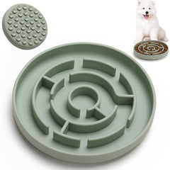 Anipaw slow feeder bowl with maze design slows eating for small dogs.