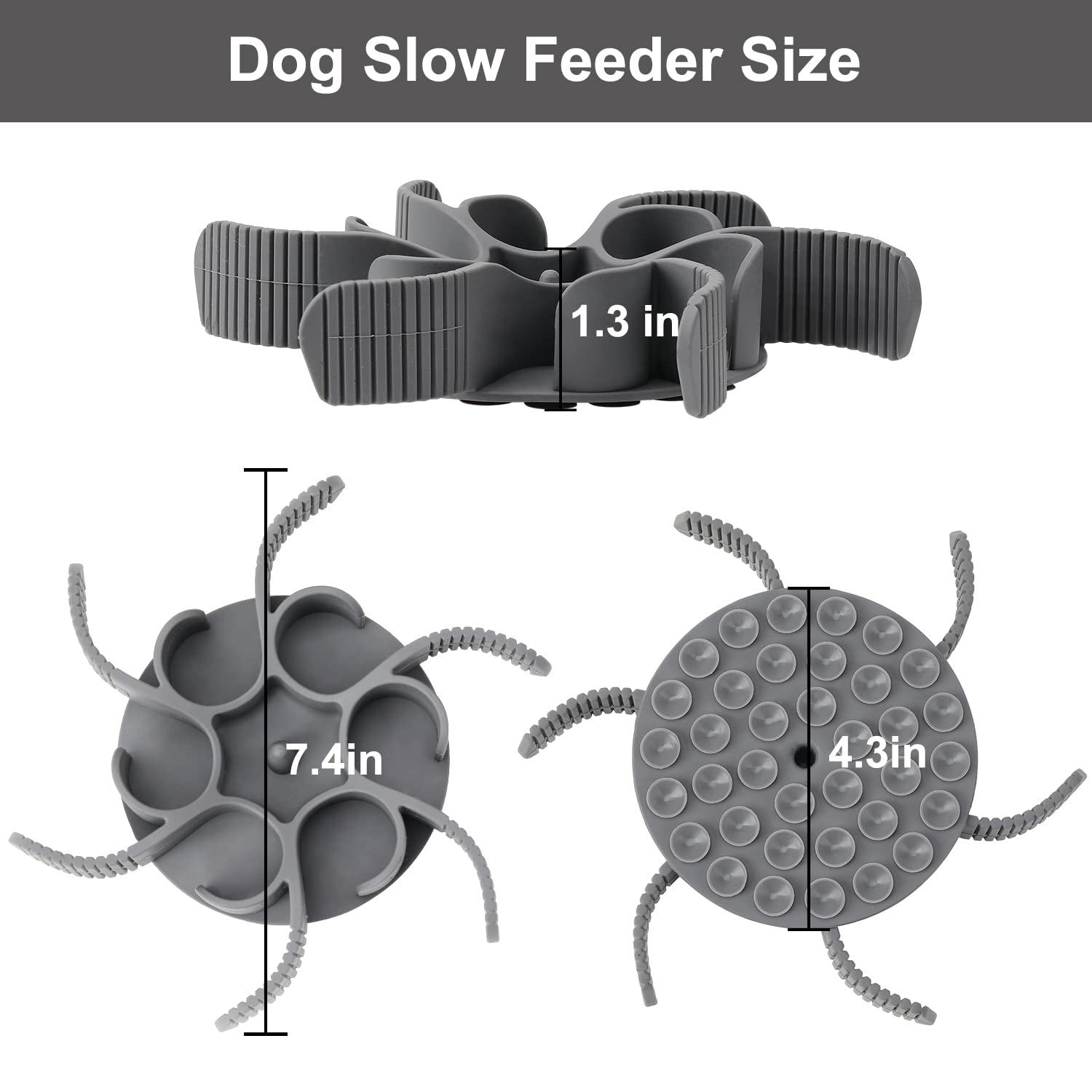 Anipaw slow feeder used with stainless steel bowls for all dog sizes.