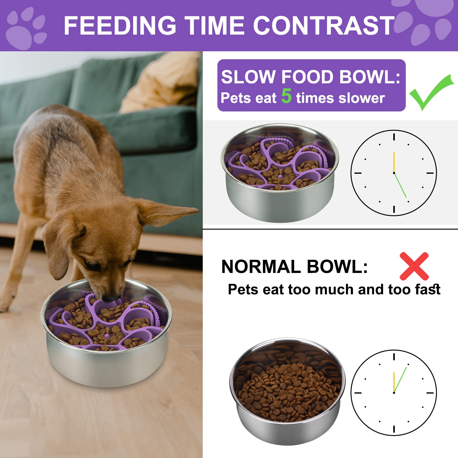 Anipaw slow feeder with octopus suction cups stays firmly attached