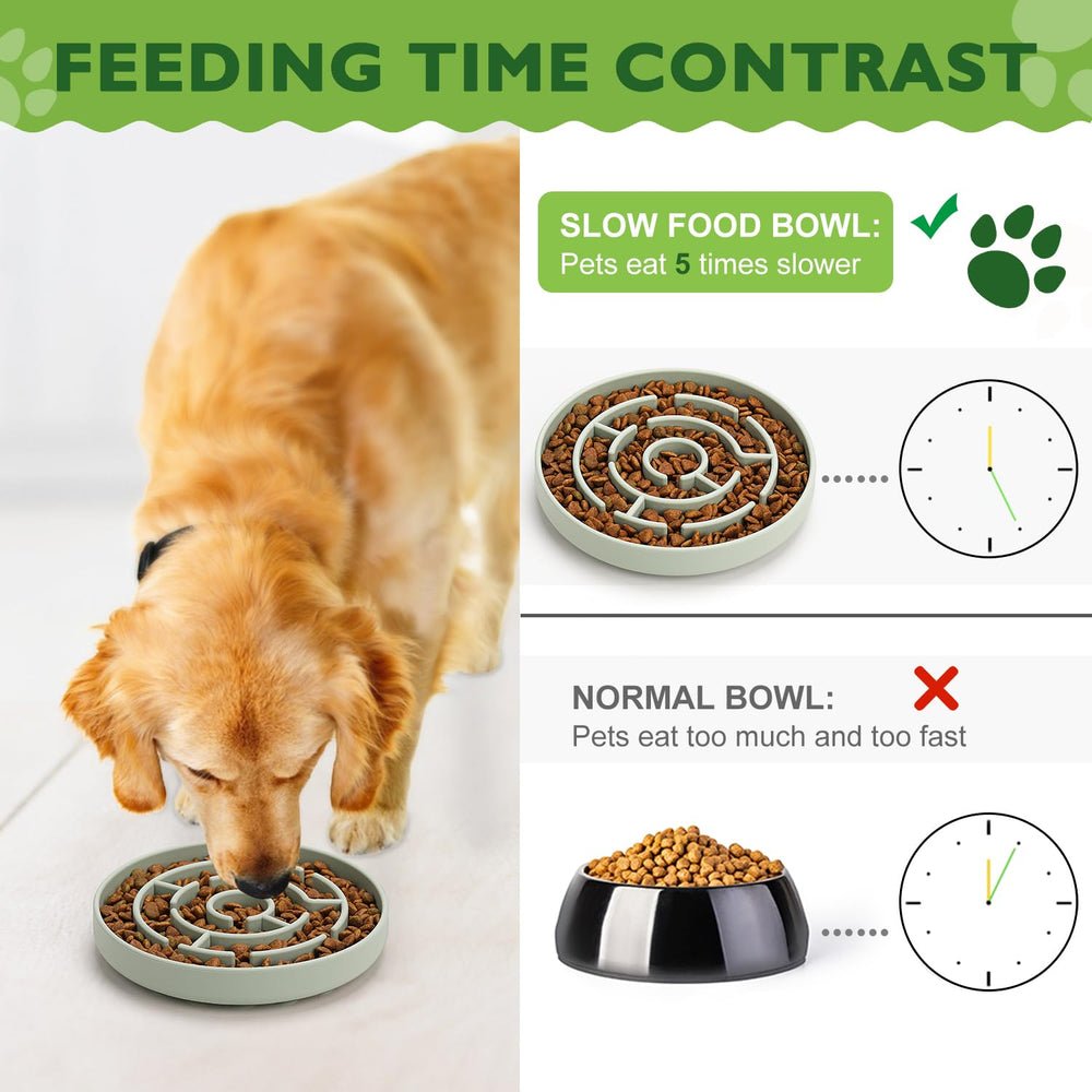 Anipaw small-dog mealtime use shows the maze encouraging calmer meals.