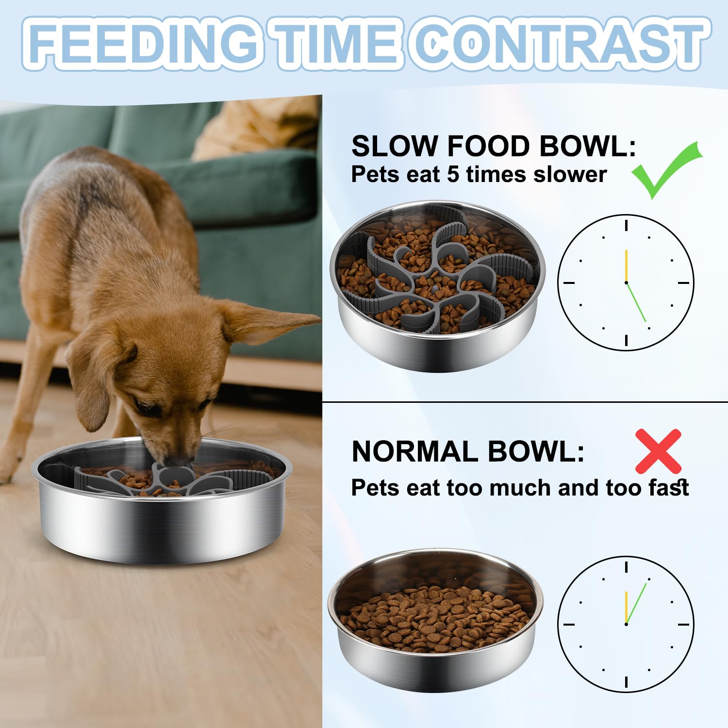Anipaw stainless-steel dog bowl offers rust resistance and easy cleaning