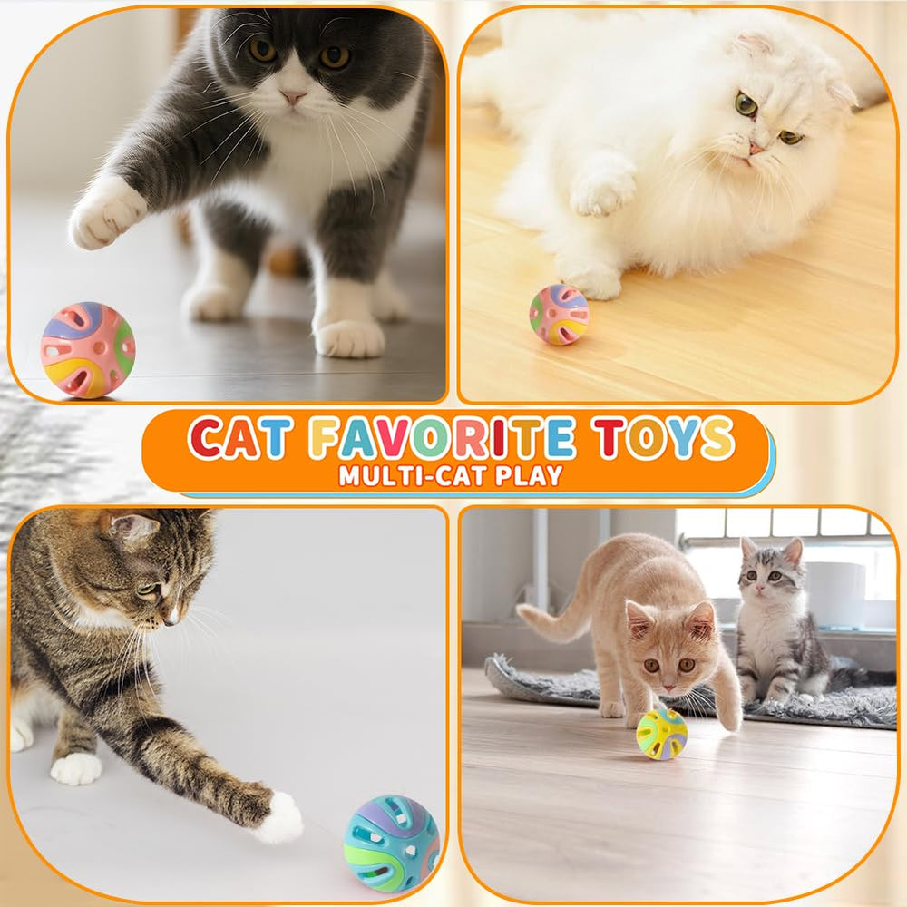 ANJOBIBI durable plastic cat toy balls resist rough play