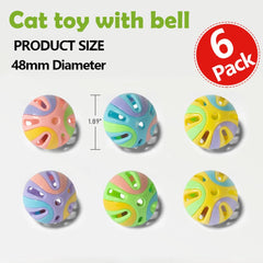 ANJOBIBI cat toy balls mixed colors promote active pouncing and chasing