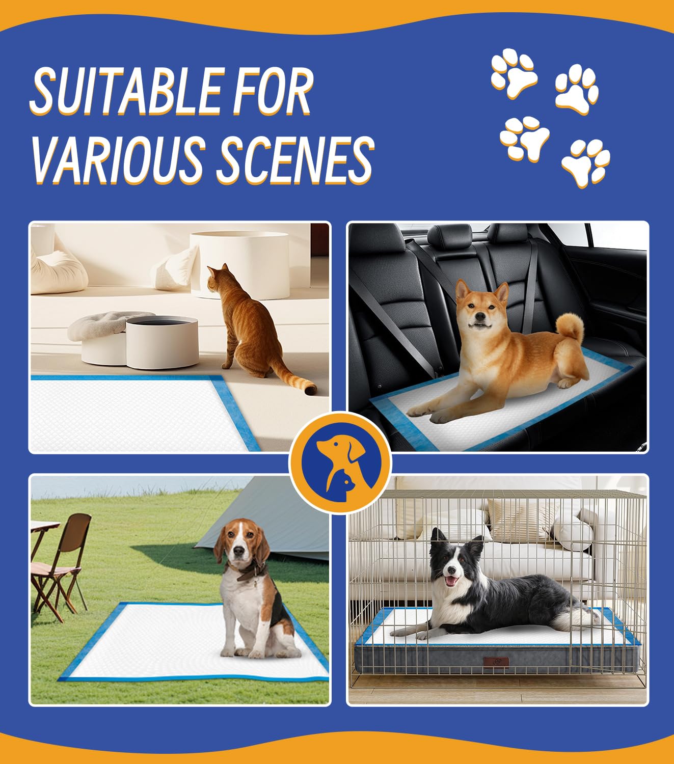 ANKEXIN XL puppy pads include herbal attractants guiding puppies.