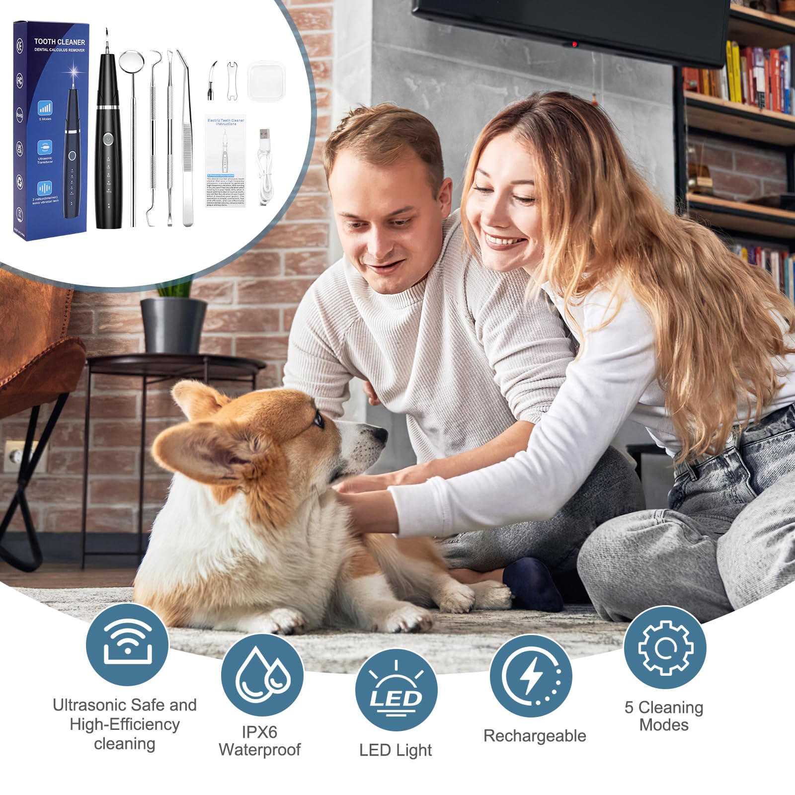 Ankilo dog teeth cleaning kit included tools for comprehensive care