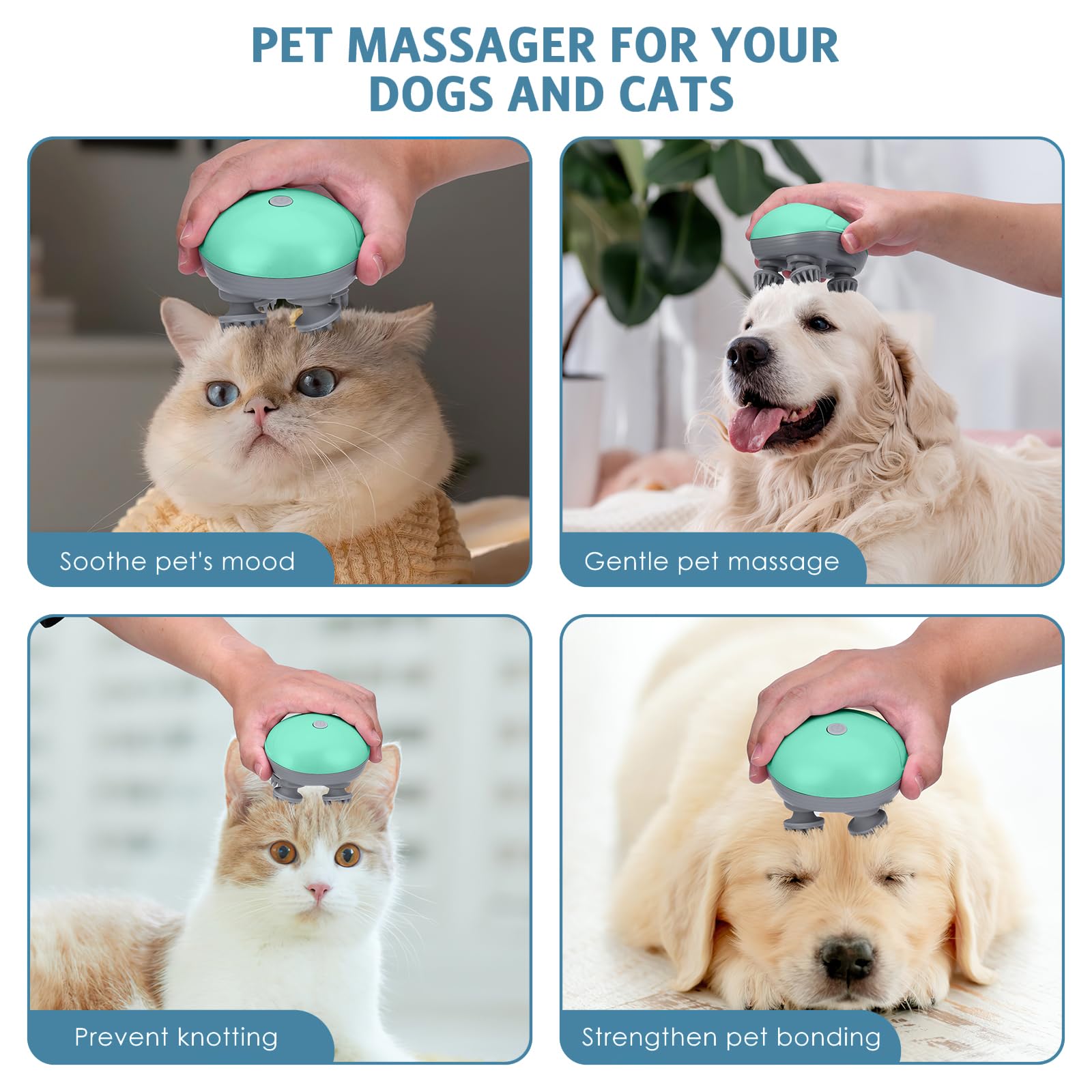 Ankilo pet massager with multiple modes enables personalized relief for dogs and cats
