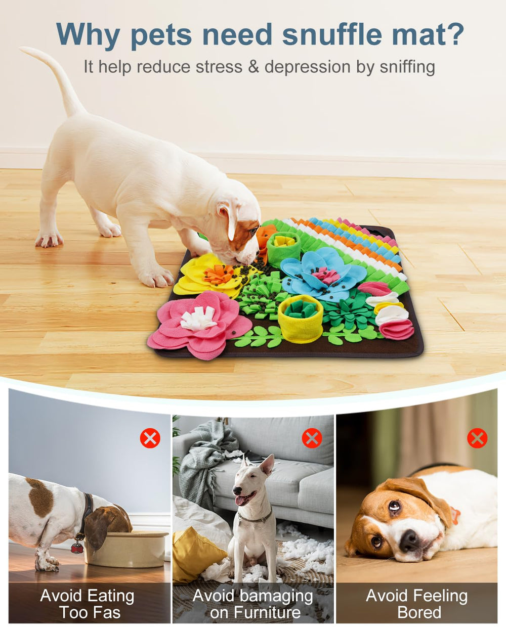 Ankilo Snuffle Mat easy-clean design for quick washing.