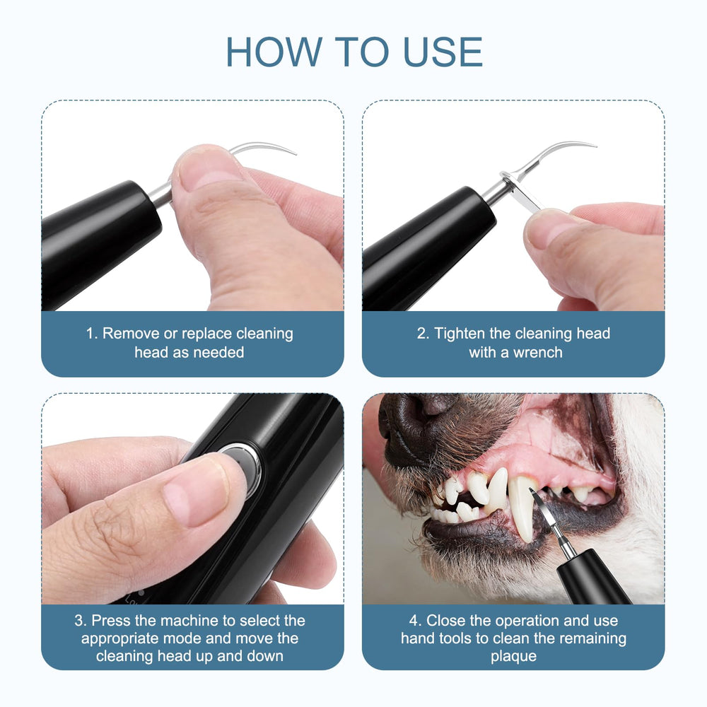 Ankilo upgraded dog plaque remover 5 modes LED indicators for tartar control