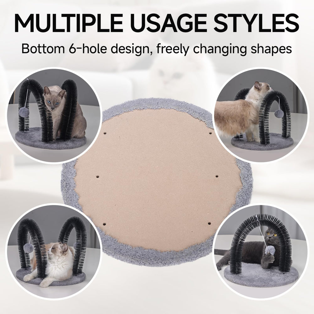 Ankuliy cat arch anti-slip base highlights secure placement on smooth floors
