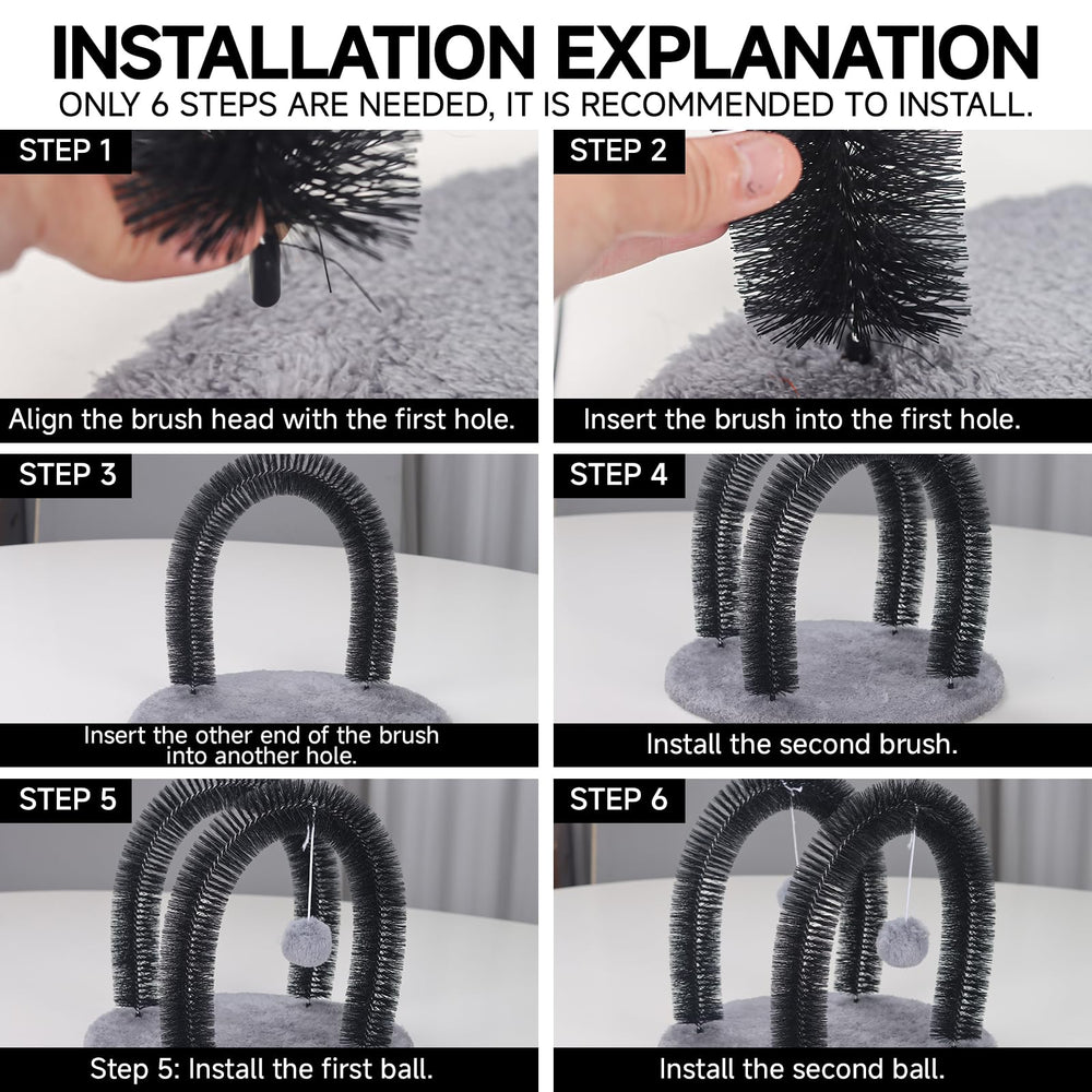 Ankuliy cat arch easy assembly image shows a two-step setup
