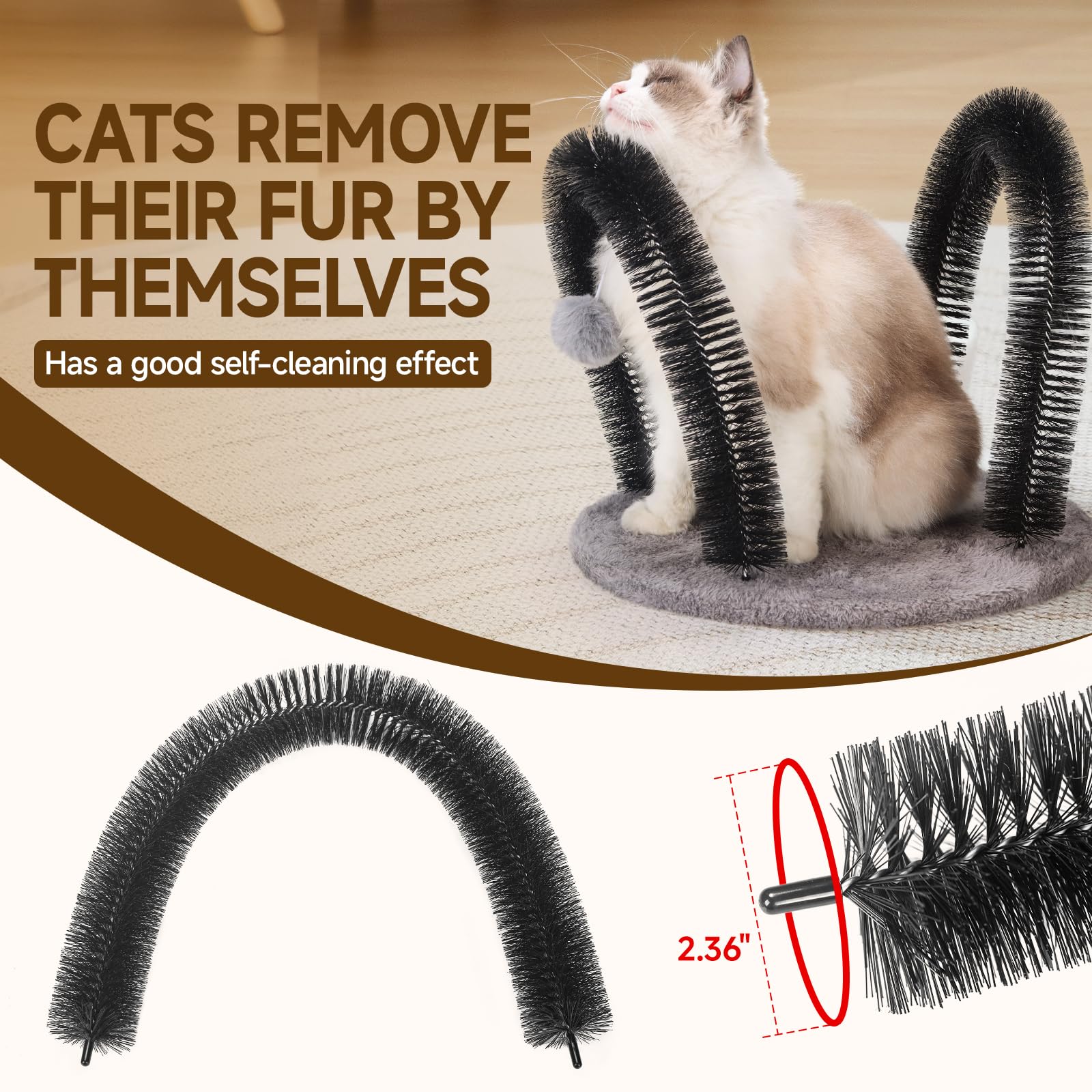 Ankuliy cat arch stable base shows a sturdy 15 inch diameter for secure scratching