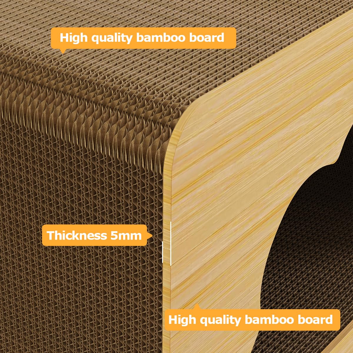 Ankuliy cat scratcher house wide entry invites easy access for curious cats.