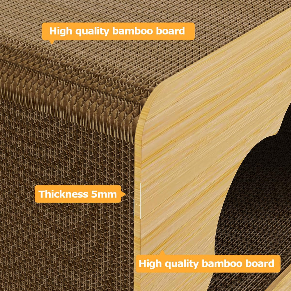Ankuliy cat scratcher house wide entry invites easy access for curious cats.