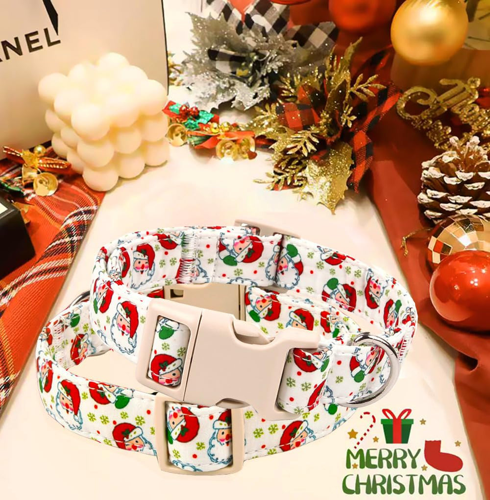 Anlvico Christmas dog collar colorful patterns highlight festive style on holiday strolls.