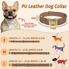 ANMUDA leather dog collar buckle and D-ring provide secure leash attachment