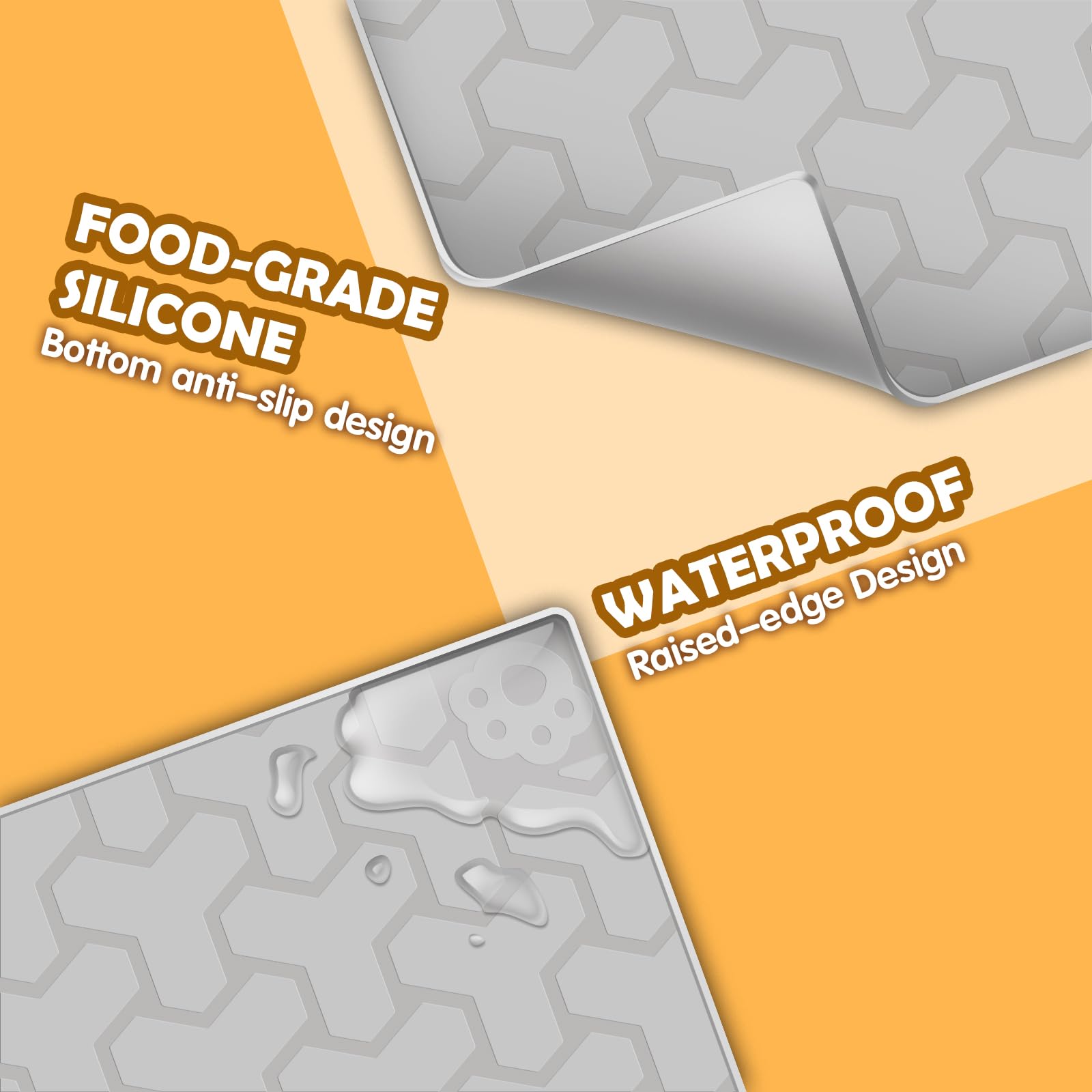 ANNIL silicone cat litter mat folds for simple storage when not in use.