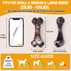 Anoodi indestructible dog toy beef flavor shown from another angle emphasizing durability