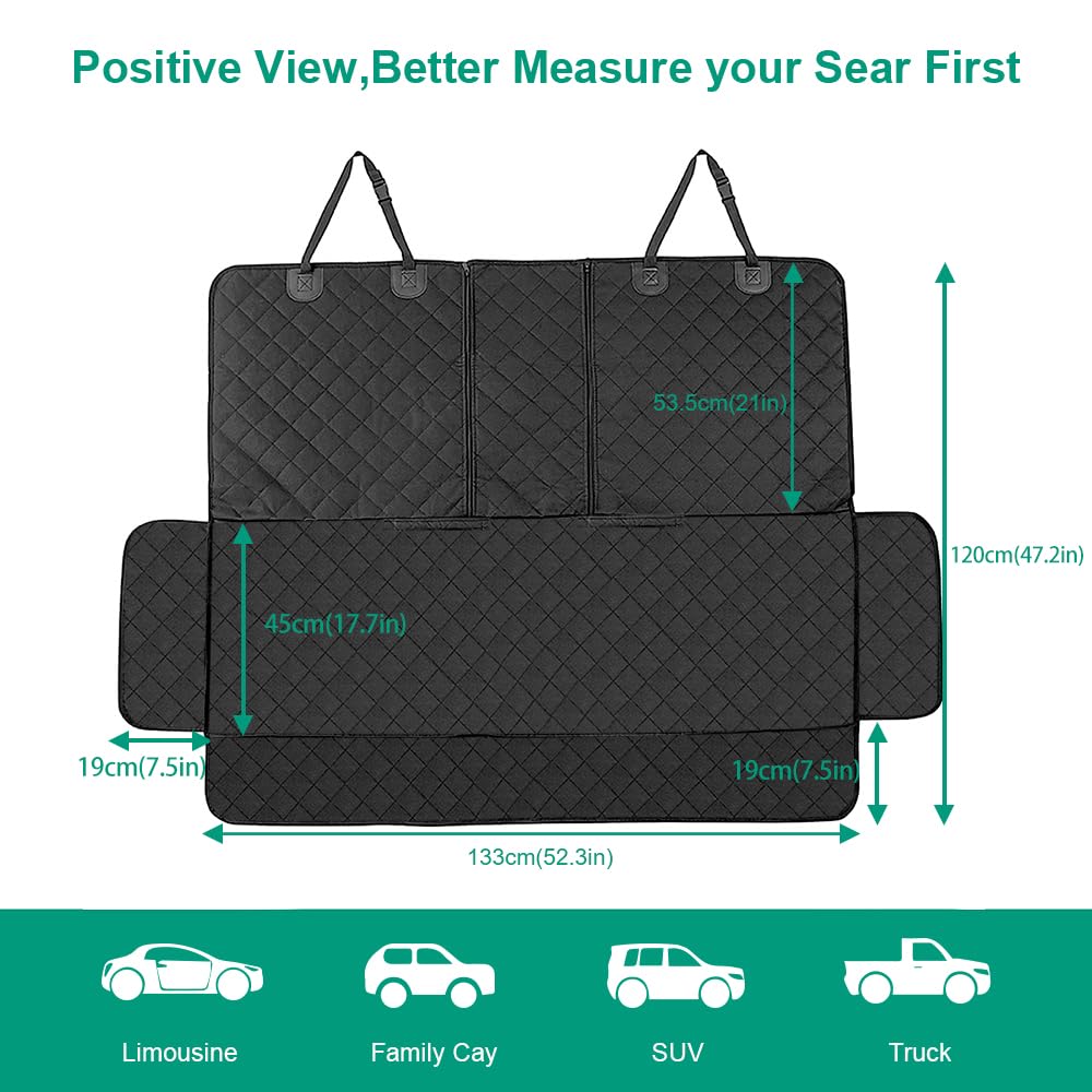 ANOSOSPECIAL dog seat cover waterproof layer protects car interior from spills and dirt.