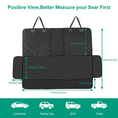 ANOSOSPECIAL dog seat cover waterproof layer protects car interior from spills and dirt.