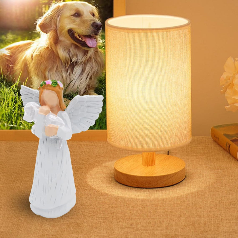 Anrkets angel figurine serves as a comforting focal point in home décor.