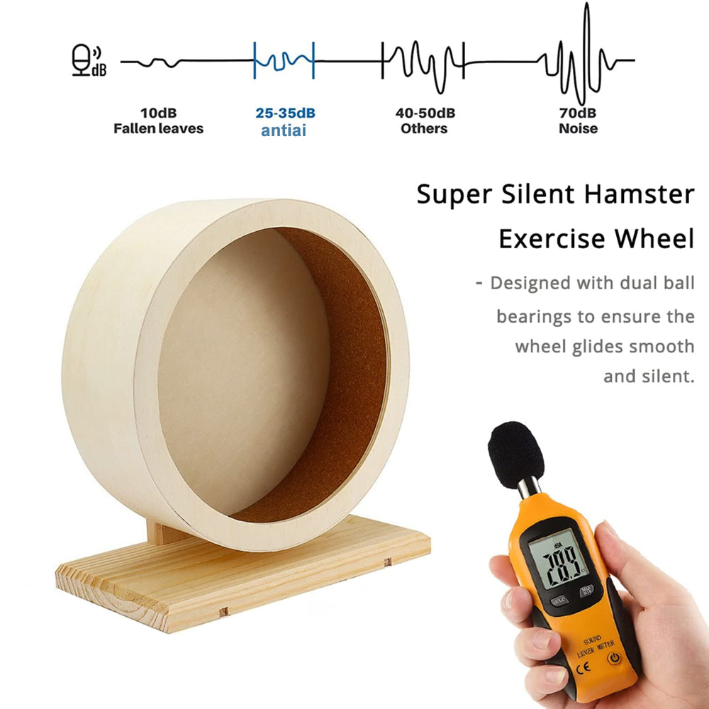 antiai hamster wooden silent wheel assembly—easy setup for quick playtime.