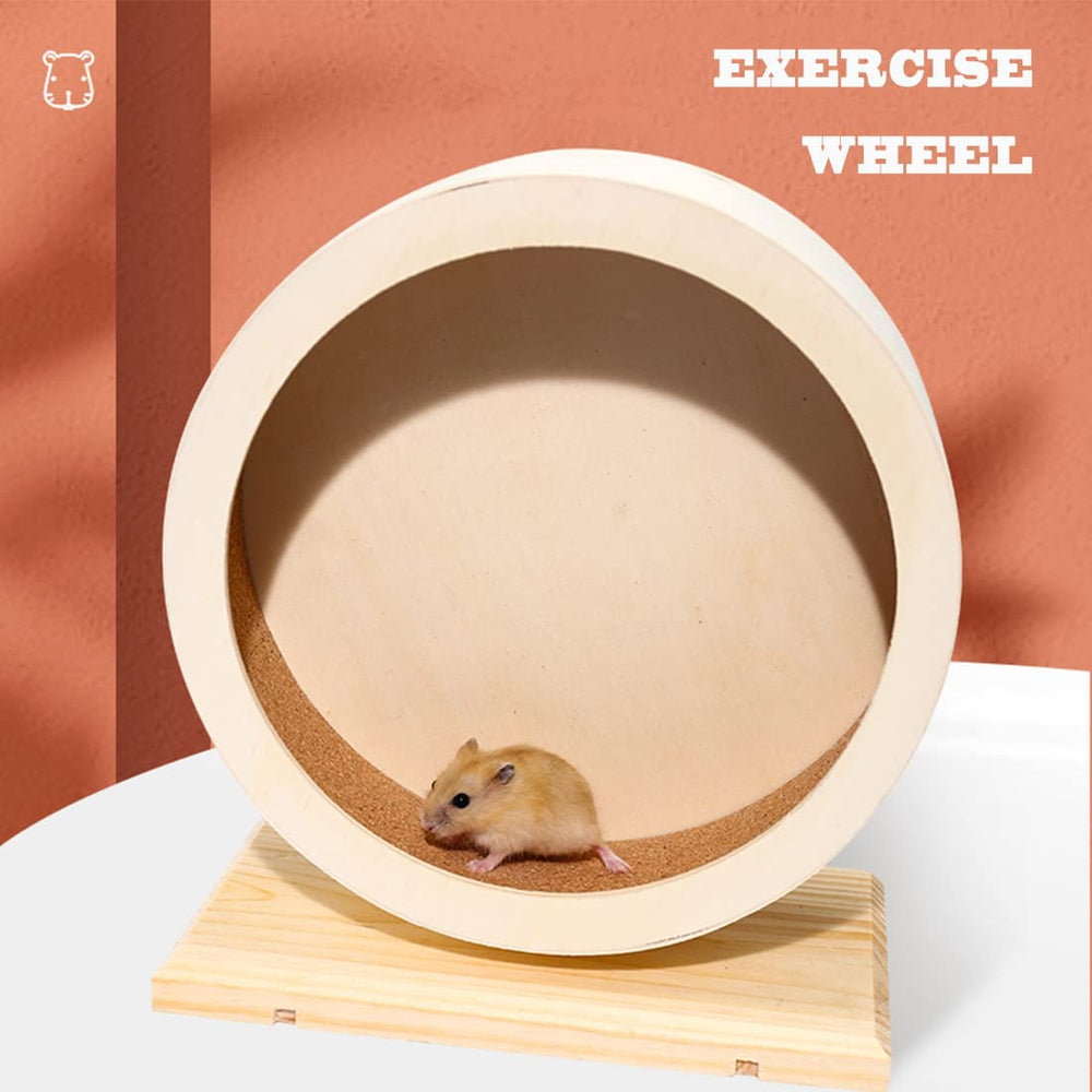 antiai hamster wooden silent wheel night-use demonstrates near-silent operation for restful evenings.