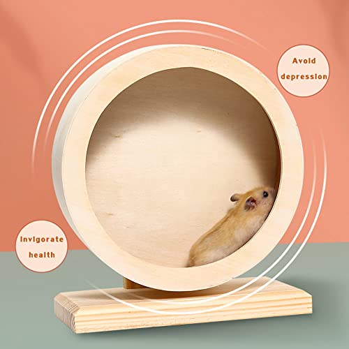 antiai hamster wooden silent wheel top view shows steady base ideal for quiet workouts.