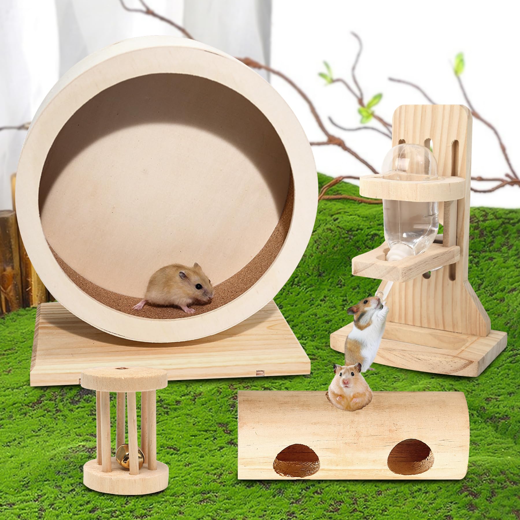 antiai willow-rattan-toy hangs for interactive play and multi-sensory chewing.