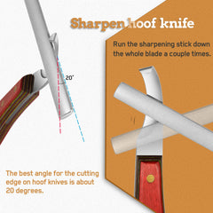 Antidious Hoof Knife Sharpener diamond coating closeup; ultra-fine grit for durable sharpening.