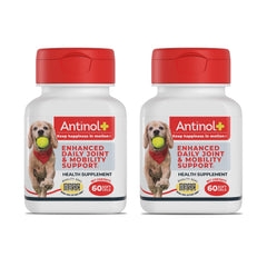 Antinol Plus bottle front for dogs, highlighting joint support.