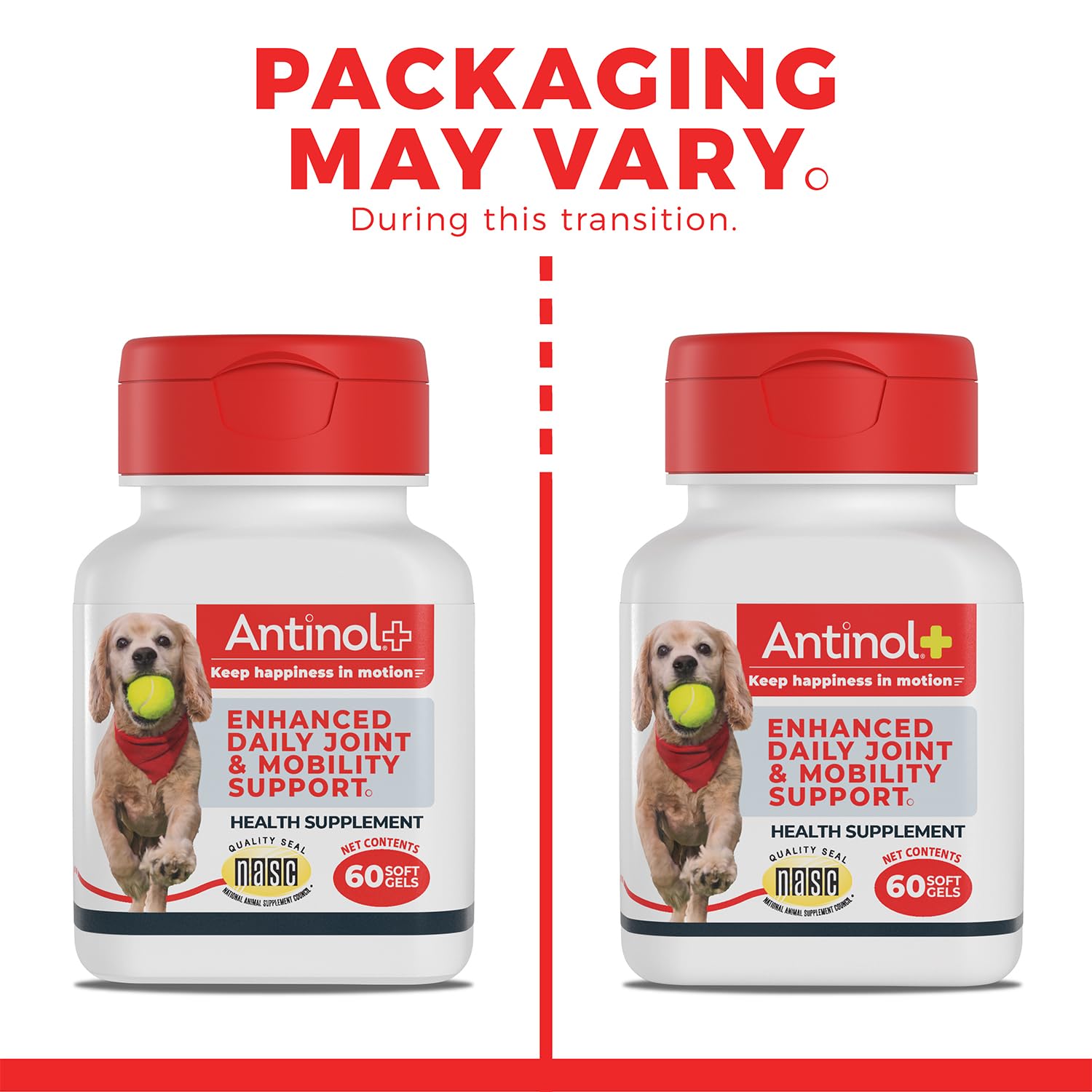 Bottle with dosage guide explains 60- and 30-day supply options.
